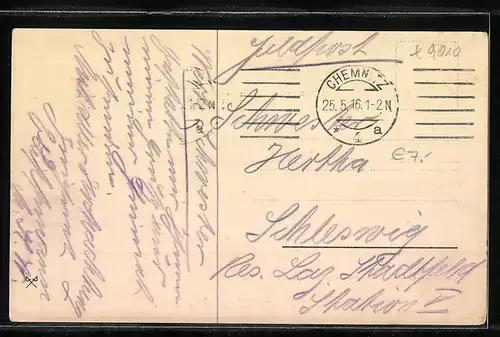 AK Chemnitz, Körnerplatz mit Körner-Denkmal