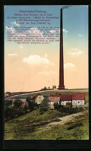 AK Halsbrücke-Freiberg, Höchste Esse Europas