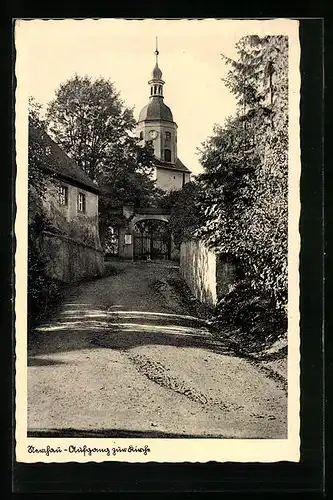 AK Nerchau, Aufgang zur Kirche