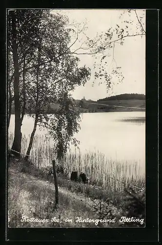 AK Tittling, Rottauer See mit Blick zum Ort