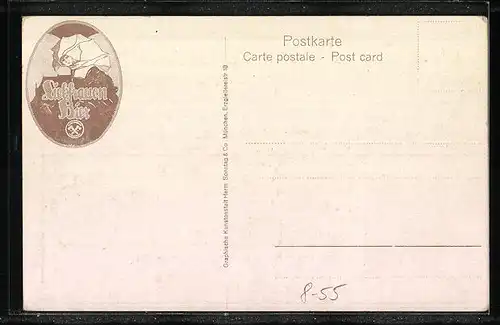 Künstler-AK Brauerei-Werbung für Hacker Braeu, Trinker-Urkunde