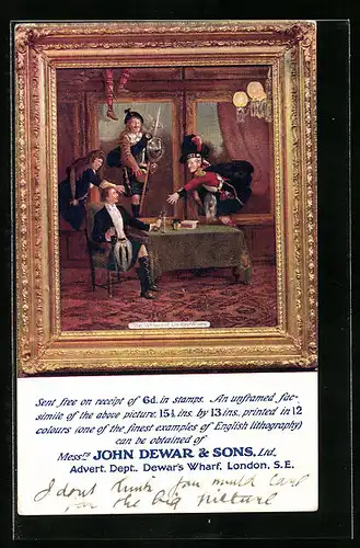 AK John Dewar & Sons, Whisky-Reklame