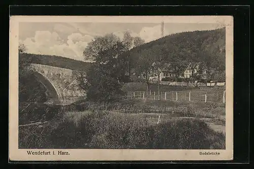 AK Wendefurt i. Harz, Partie an der Bodebrücke