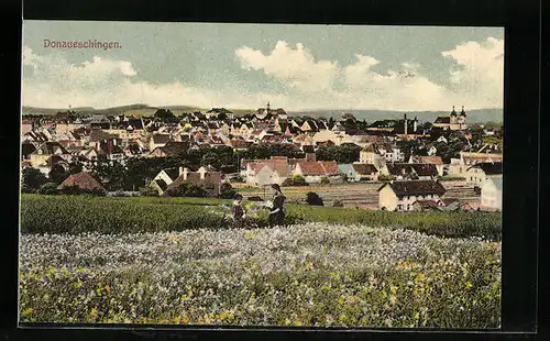 AK Donaueschingen, Totalansicht der Gemeinde