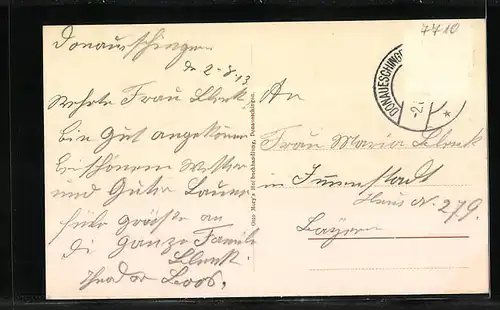 AK Donaueschingen, Totalansicht der Gemeinde