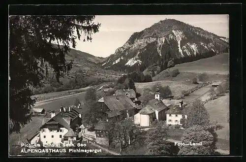 AK Pichl im Ennstal, Teilansicht, Alpengasthof Pichlmayergut