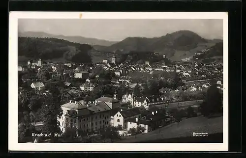 AK Bruck a.d. Mur, Totalansicht des Ortes