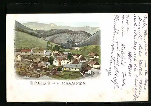 AK Neuberg-Krampen, Ortsansicht aus der Vogelschau