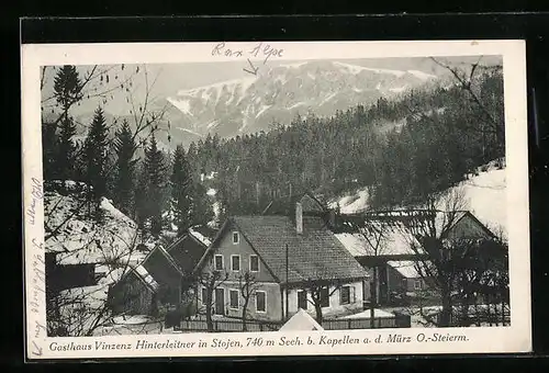 AK Stojen b. Kapellen, Gasthaus Vinzenz Hinterleitner