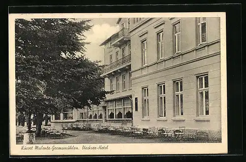 AK Malente-Gremsmühlen, Diecksee-Hotel mit Terrasse