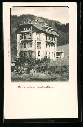 AK Baden-Baden, Haus Salem, Gebäudeansicht