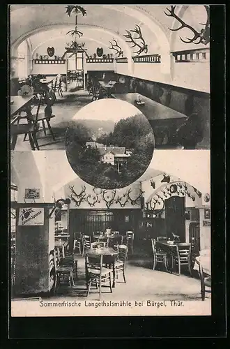 AK Bürgel i. Thür., Gasthaus Langethalsmühle von Otto Albrecht