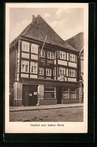 AK Hameln a. d. Weser, Gasthof zum halben Mond, Osterstrasse 18