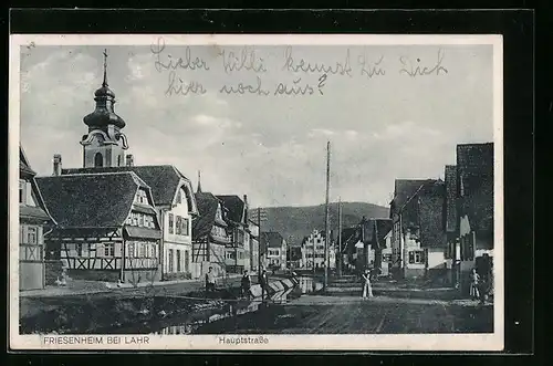 AK Friesenheim bei Lahr, Ansicht der Hauptstrasse