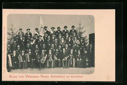 AK Schlehdorf am Kochelsee, Gruppenfoto Veteranen-Verein