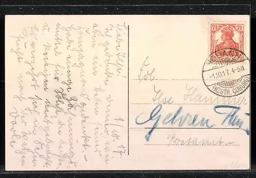 AK Rodach b. Coburg, Heldburgerstrasse mit Kaiserl. Postamt