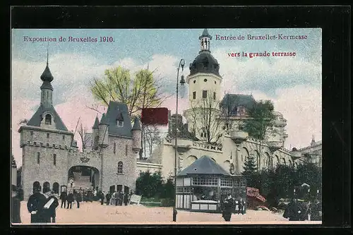 AK Bruxelles, Expostion de Bruxelles 1910, Entrée de Bruxelles-Kermesse