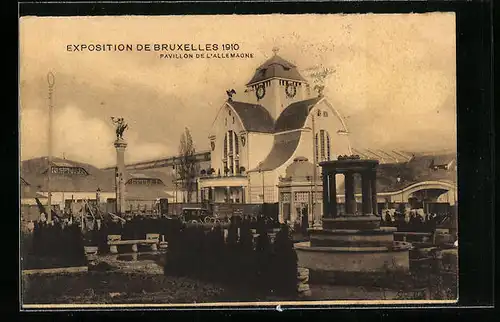 AK Bruxelles, Expostion Universelle de Bruxelles 1910, Pavillon de l`Allemagne