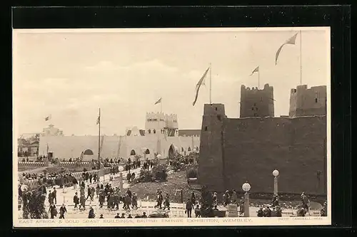 AK Wembley, East Africa & Gold Coast Buildings, British Empire Exhibition