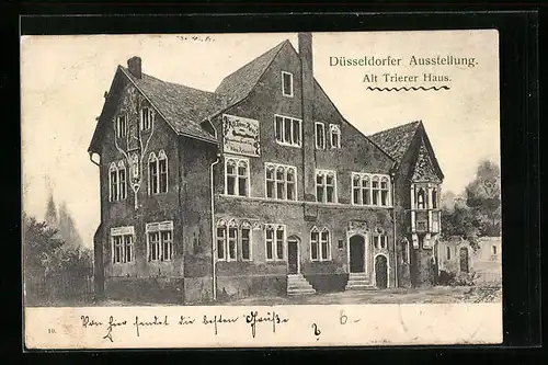 AK Düsseldorf, Düsseldorfer Ausstellung, Alt Trierer Haus