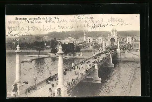 AK Liêge, Expostion universelle 1905, Pont de Fragnée