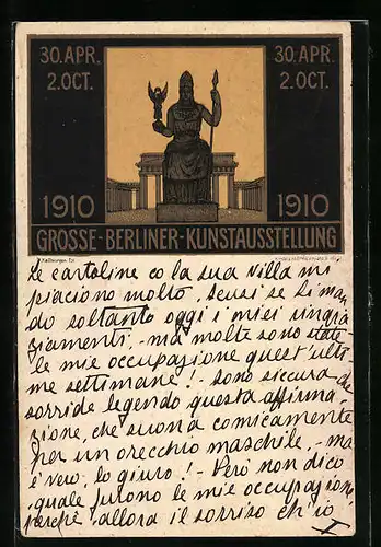 AK Berlin, Grosse Kunstausstellung 1910