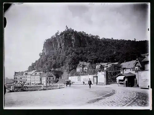 Fotografie Brück & Sohn Meissen, Ansicht Bodenbach, Schäferwand & Uferstrasse