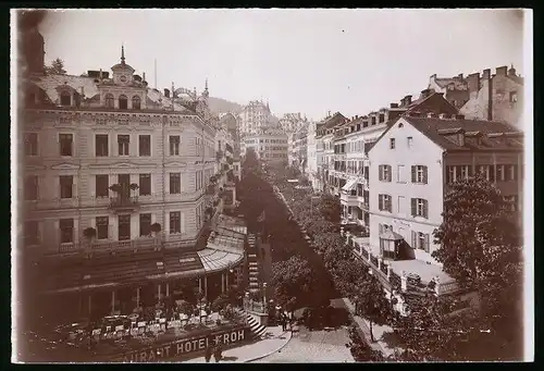 Fotografie Brück & Sohn Meissen, Ansicht Karlsbad, Untere Parkstrasse, Hotel Kroh Donau