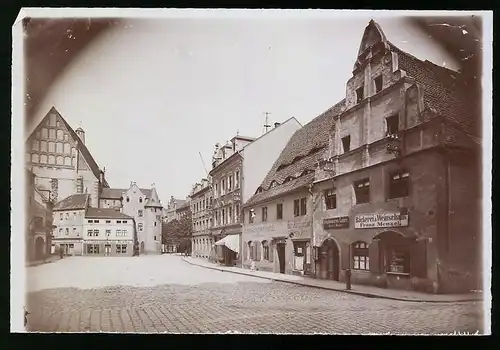 Fotografie Brück & Sohn Meissen, Ansicht Meissen i. Sa., Kleinmarkt mit Bäckerei Franz Menzel