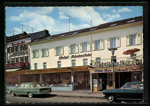 AK Rüdesheim /Rhein, Hotel Rheinstein, Milch Bar, Schnell-Imbiss