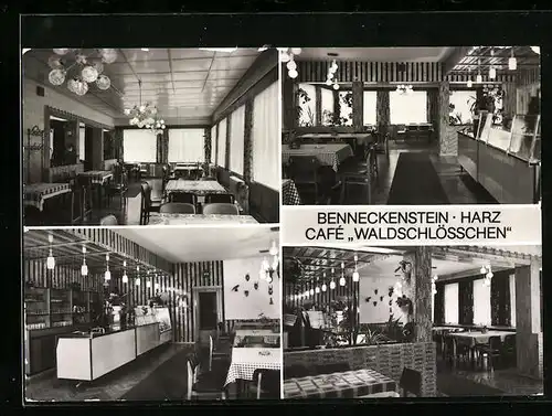 AK Benneckenstein /Harz, Innenansichten des Cafe Waldschlösschen