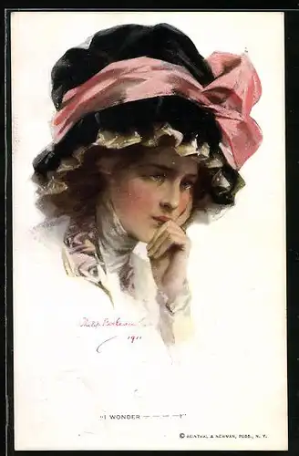 Künstler-AK Philip Boileau: I Wonder ...?, Ich frage mich ...?