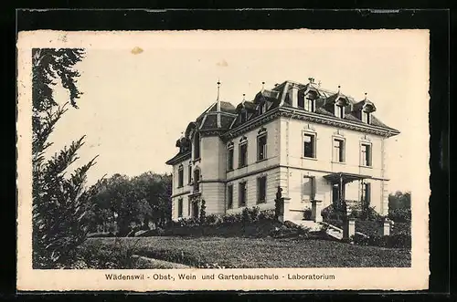 AK Wädenswil, Obst-, Wein- und Gartenbauschule, Laboratorium