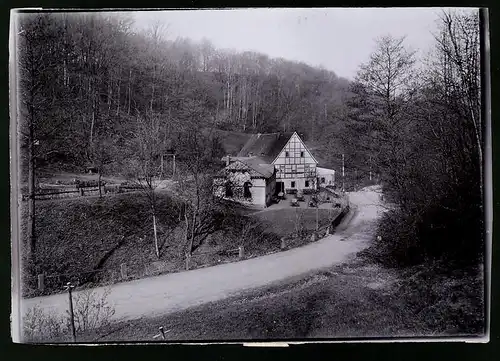 Fotografie Brück & Sohn Meissen, Ansicht Cossebaude, Blick auf das Gasthaus Oberwartha - Waldfrieden