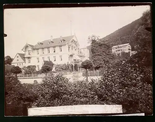 Fotografie Brück & Sohn Meissen, Ansicht Bad Harzburg, Blick auf das Kurhotel Juliushall und Belvedere
