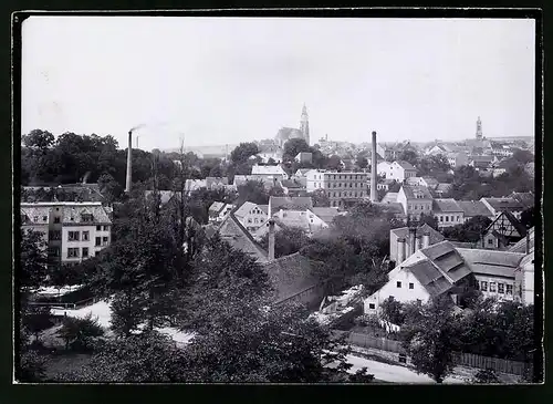 Fotografie Brück & Sohn Meissen, Ansicht Kamenz i. Sa., Blick auf die Stadt zur Kirche