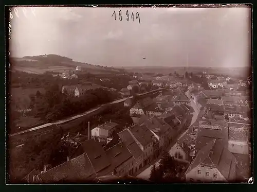 Fotografie Brück & Sohn Meissen, Ansicht Kamenz i. Sa., Blick vom Kirchturm auf die Stadt mit Malzhaus und Ponickauhaus