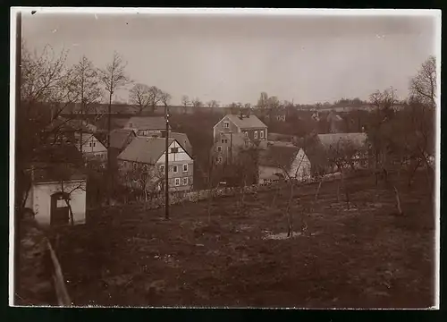 Fotografie Brück & Sohn Meissen, Ansicht Klipphausen b. Wilsdruff, Teilansicht des Ortes mir Wohnhäusern