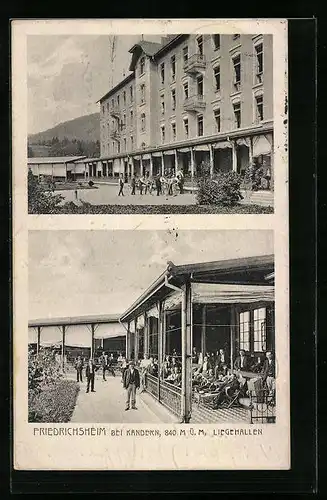 AK Friedrichsheim b. Kandern, Herren in den Liegehallen