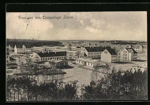 AK Zossen, Truppenlager aus der Vogelschau