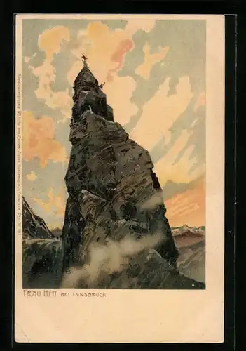 Künstler-AK Carl Schmidt: Innsbruck, Berggipfel Frau Hitt