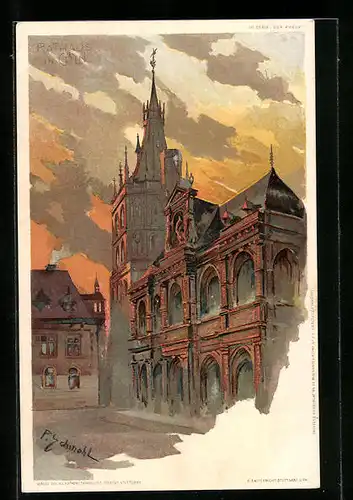 Künstler-AK P. Schmohl: Cöln, Partie vom Rathaus