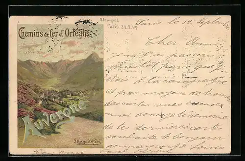 Künstler-AK sign. F. Hugo d`Alesi: Auvergne, Chemins de fer d`Orleans