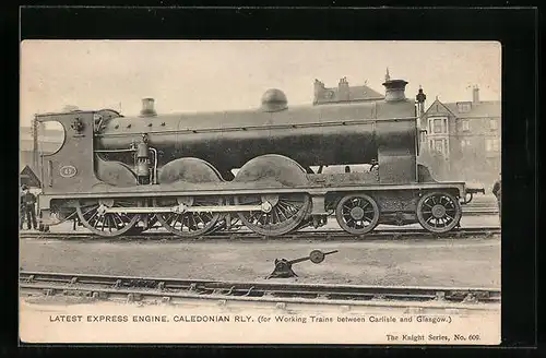 AK Latest Express Engine, Caledonian Rly, englische Eisenbahn