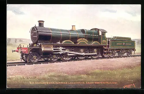 AK Six coupled Bougie Express Locomotive No. 175, Great Eastern Railway, englische Eisenbahn