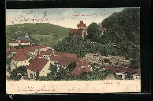 AK Liebstadt /Sa., Teilansicht mit Schloss Kukukstein