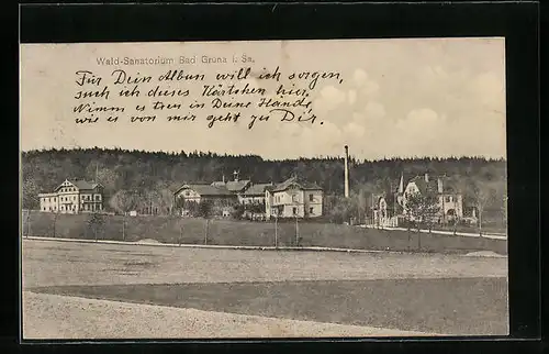 AK Bad Grüna /Sa., Das Wald-Sanatorium