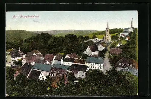 AK Bad Berggiesshübel, Ortsansicht aus der Vogelschau