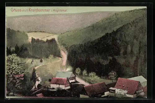 AK Kratzhammer /Müglitzthal, Teilansicht mit Landstrasse