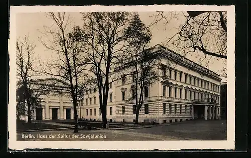AK Berlin, Haus der Kultur der Sowjetunion mit Nebengebäude